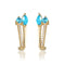 Brinco Ear Hook com Zircônias Gold 18K