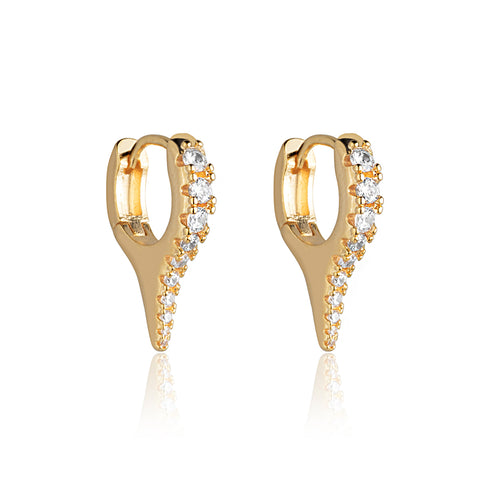 Brinco Argola Spark com Zircônias Gold 18K