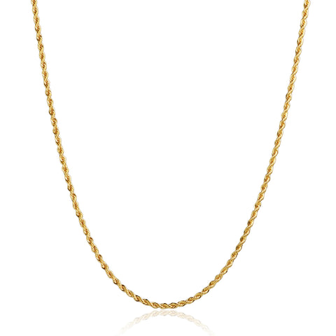 Colar Cordão Baiano Feminino Folheado 18K