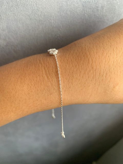 Pulseira em Prata 925 Símbolo Do Infinito Pedra Zircônia