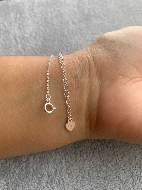 Pulseira em Prata 925 Símbolo Do Infinito Pedra Zircônia