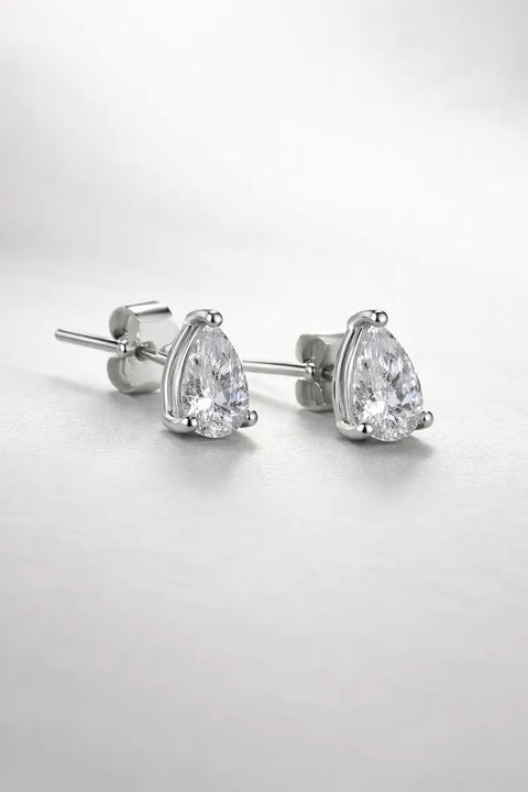Brinco Gota Ponto de Luz Zircônia 5x7mm Prata 925