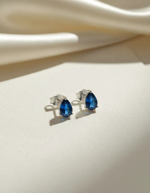 Brinco Gota Ponto de Luz Zircônia 5x7mm Prata 925