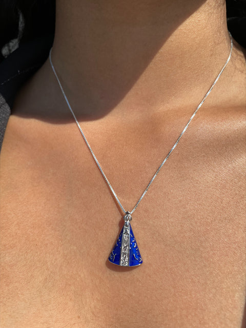 Colar de Prata 925 Nossa Senhora Aparecida